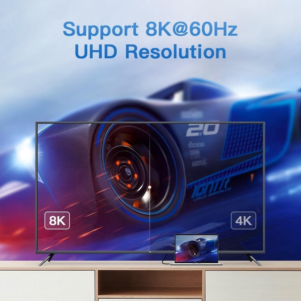 NÖRDIC vinklet 2m USB4 USB-C til C Nylonflettet kabel PD3.1 240W 40G 8K60Hz 4K144Hz Grå