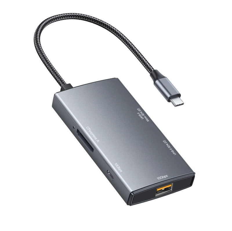 NÖRDIC USB-C 3.2 Kortleser 1x SD 4.0, 1x MicroSD 4.0, 1x CFexpress Type A, 1x USB-C 3.2 10 Gbps, 1x USB-A 3.2 10 Gbps, UHS-II
