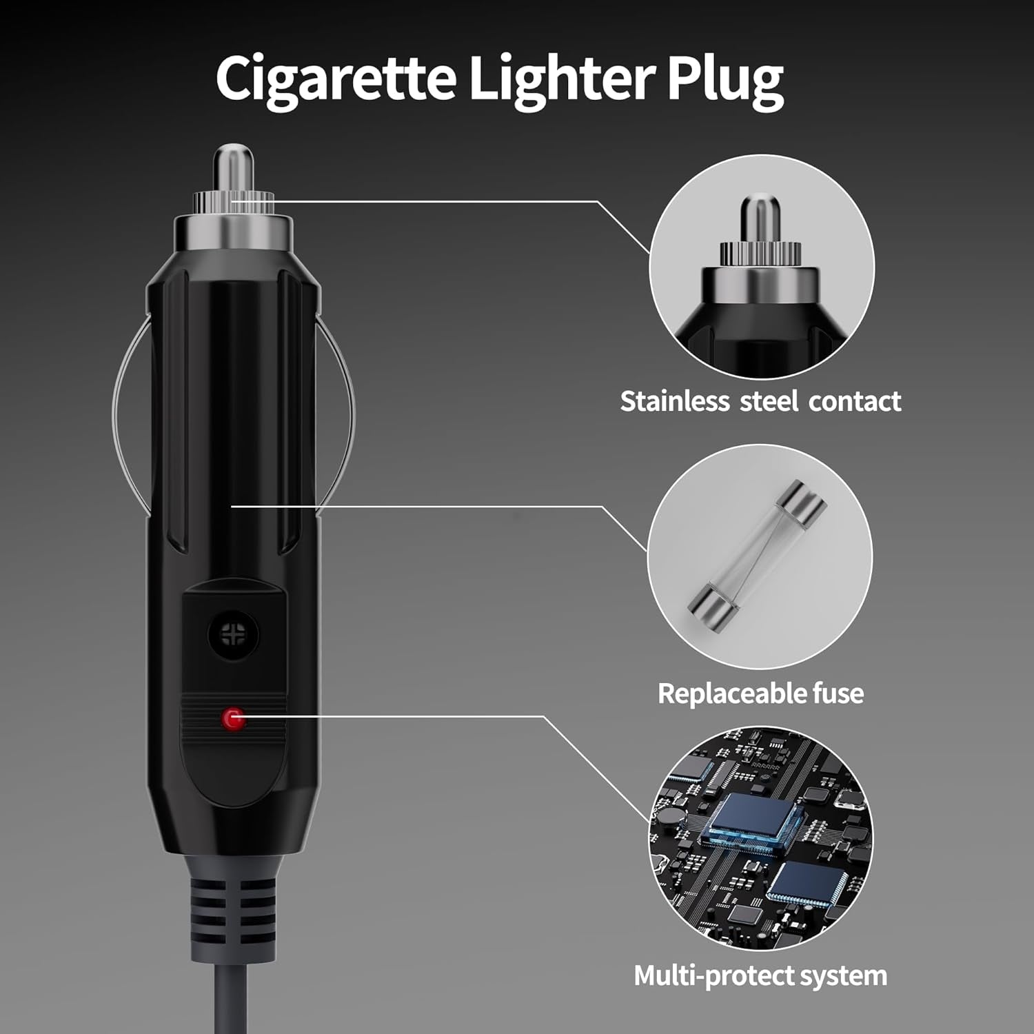 Starlink 5m Mini DC-strømkabel direkte til sigarettenneruttak 12V–24V lader vanntett