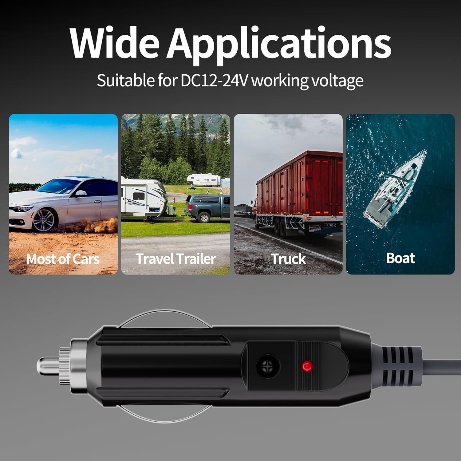 Starlink 5m Mini DC-strømkabel direkte til sigarettenneruttak 12V–24V lader vanntett