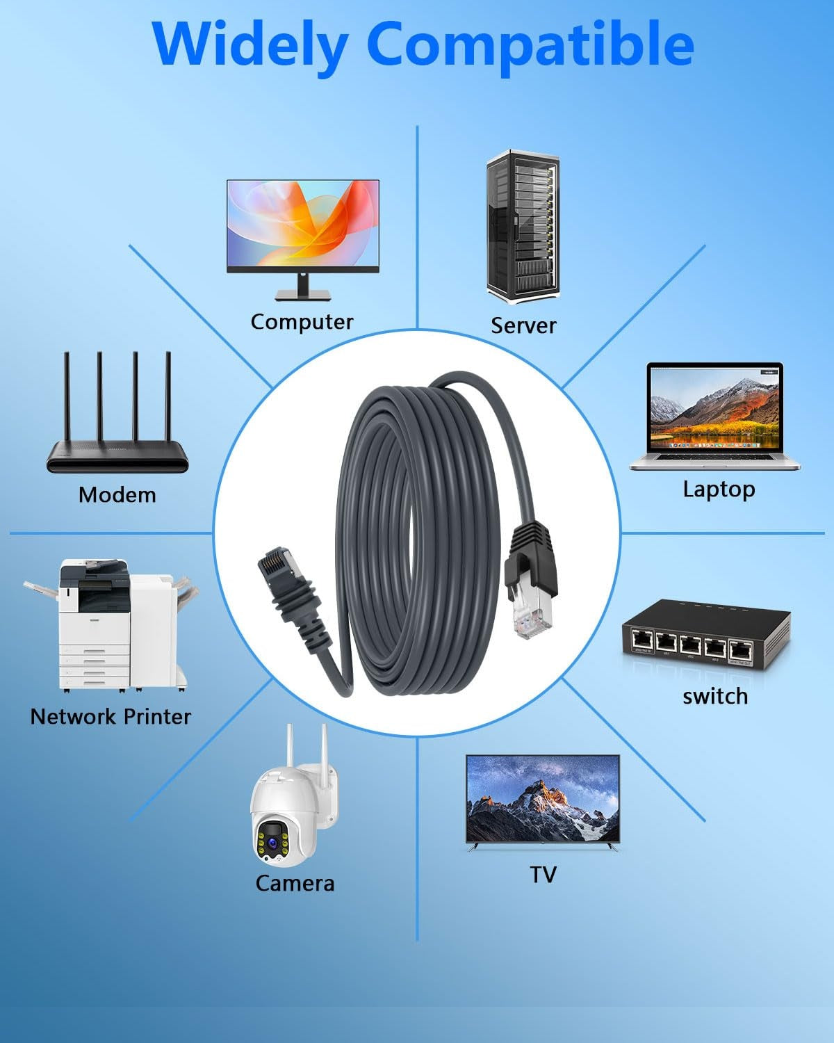 Starlink 46m Ethernet-kabel for Starlink Mini Kit