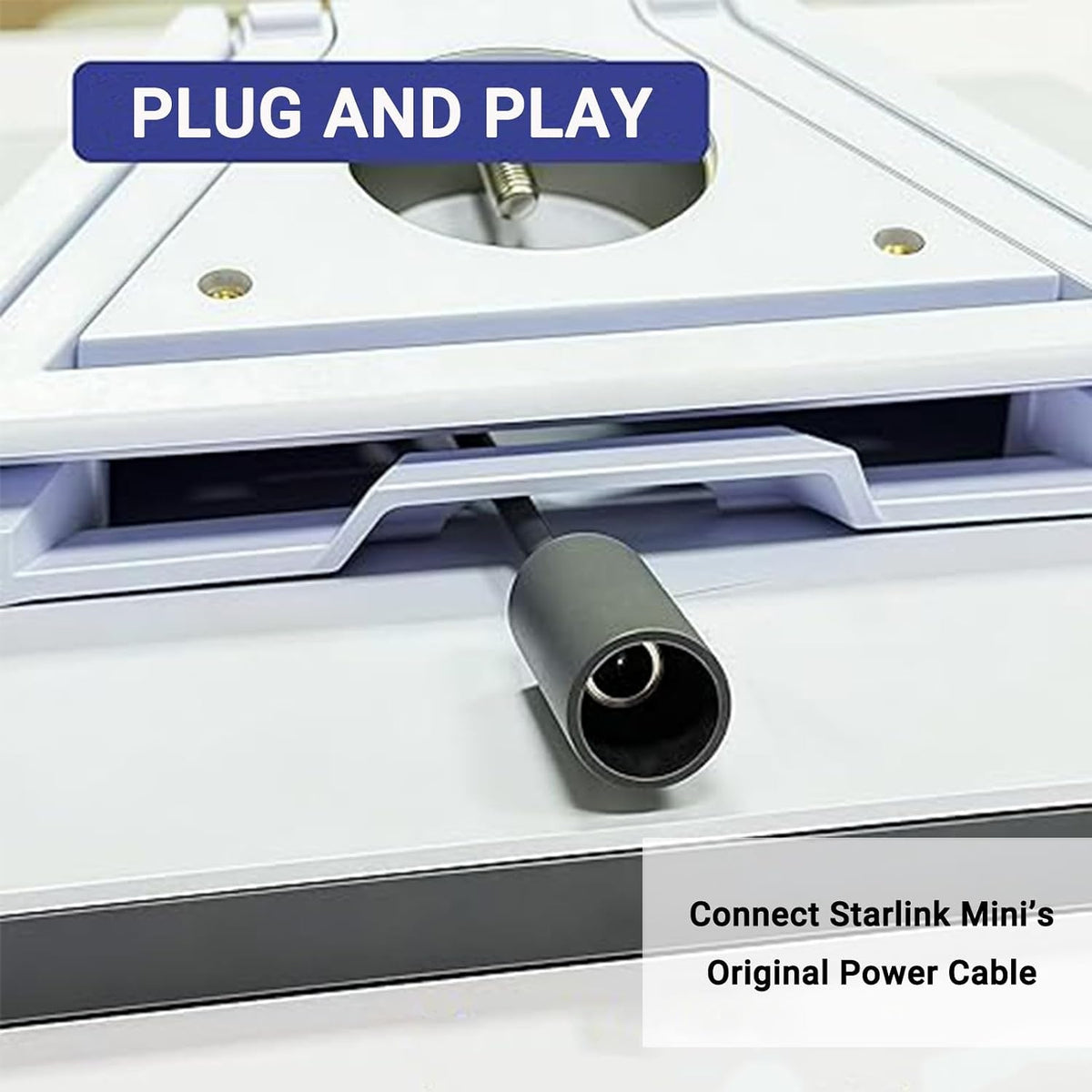Starlink Mini DC-forlengelseskabel 22 cm, vanntett strømkabel-adapter, hunn til hann