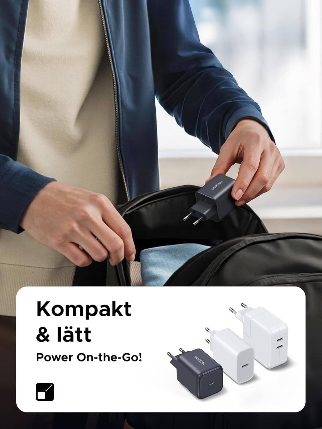 UGREEN USB-C Lader 45W PPS GaN Hurtiglader med PD