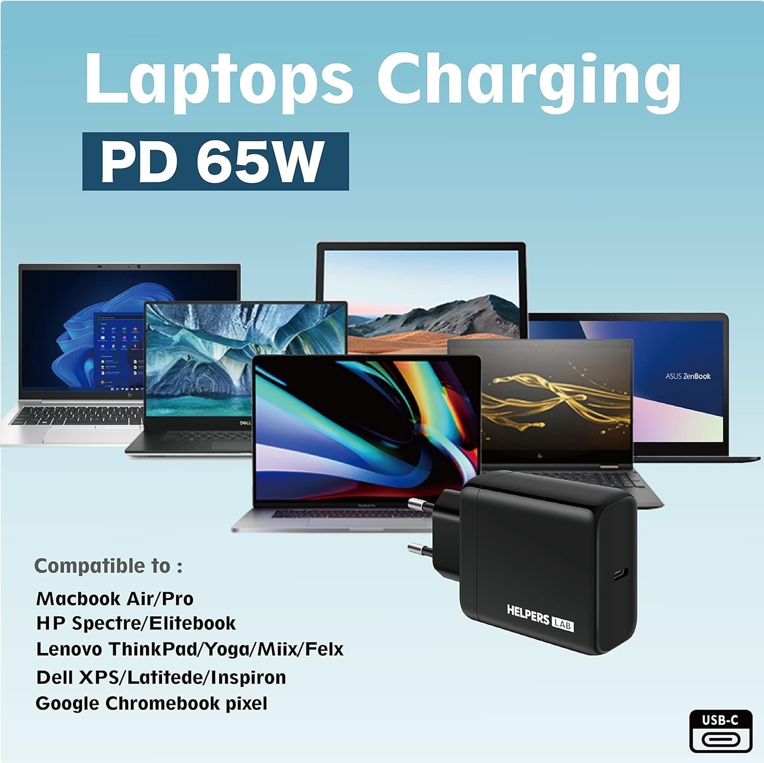 NÖRDIC Vegglader USB-C PD65W Nano