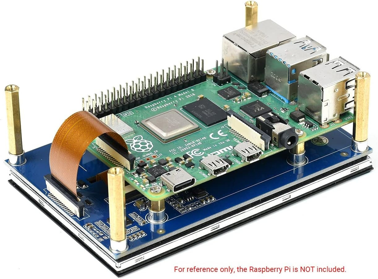 Waveshare 4.3 inch LCD Capacitive Touch Display for Raspberry Pi 5/4B/3B+/3A+/3B/2B/B+/A+ 800 × 480 IPS