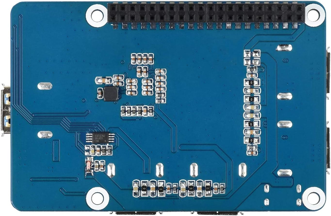 Waveshare USB 3.2 Gen1 HUB HAT for Raspberry Pi 4 med 4x USB 3.2 Gen1-porter opptil 5 Gbps