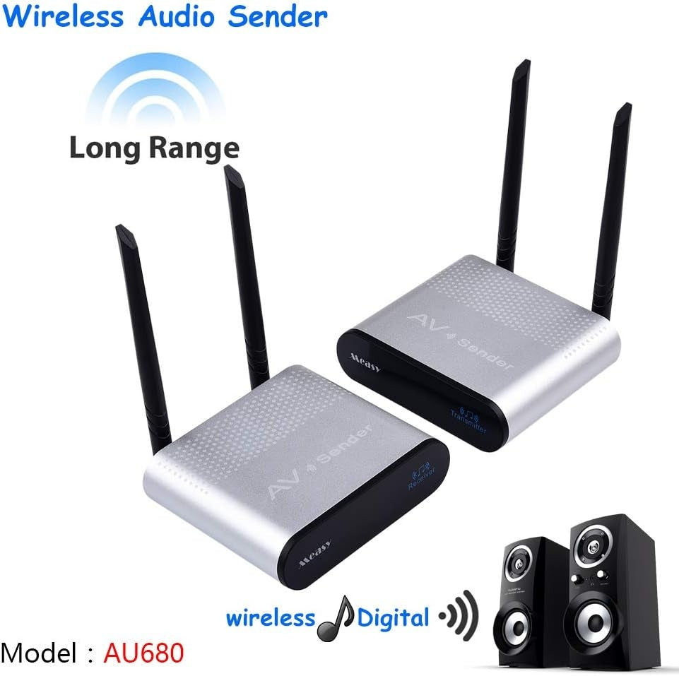 Trådløs digital lydsender og mottaker – adapter for HiFi-hjemmekinoanlegg, høyttalere, forsterker, mobiltelefon, TV, MP3 og hodetelefoner.