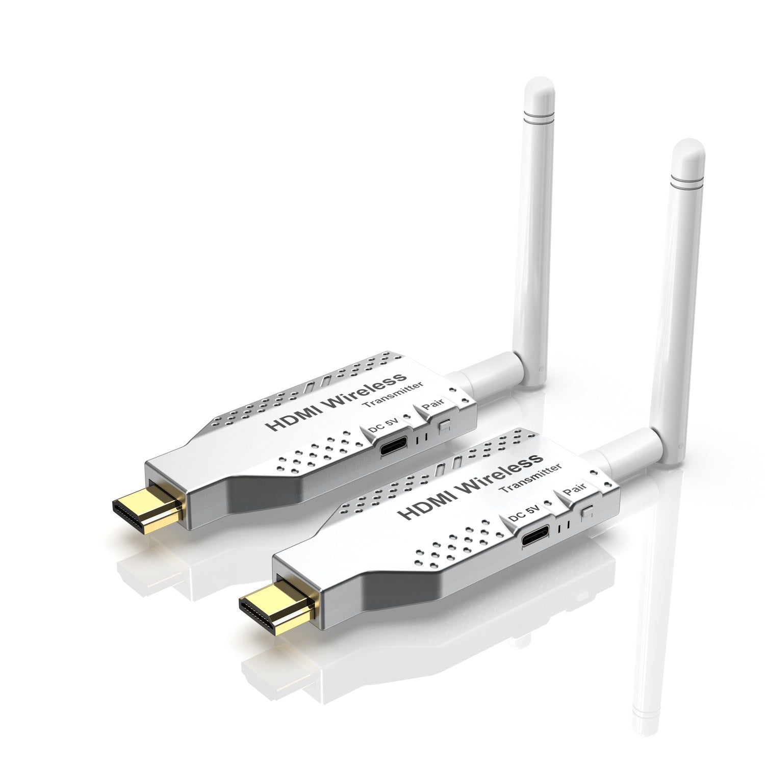 NÖRDIC Trådløs HDMI-forlenger 50m Sender/Mottaker 4K HD 5G Wifi for Laptop til TV, PC, Monitor, Projektor
