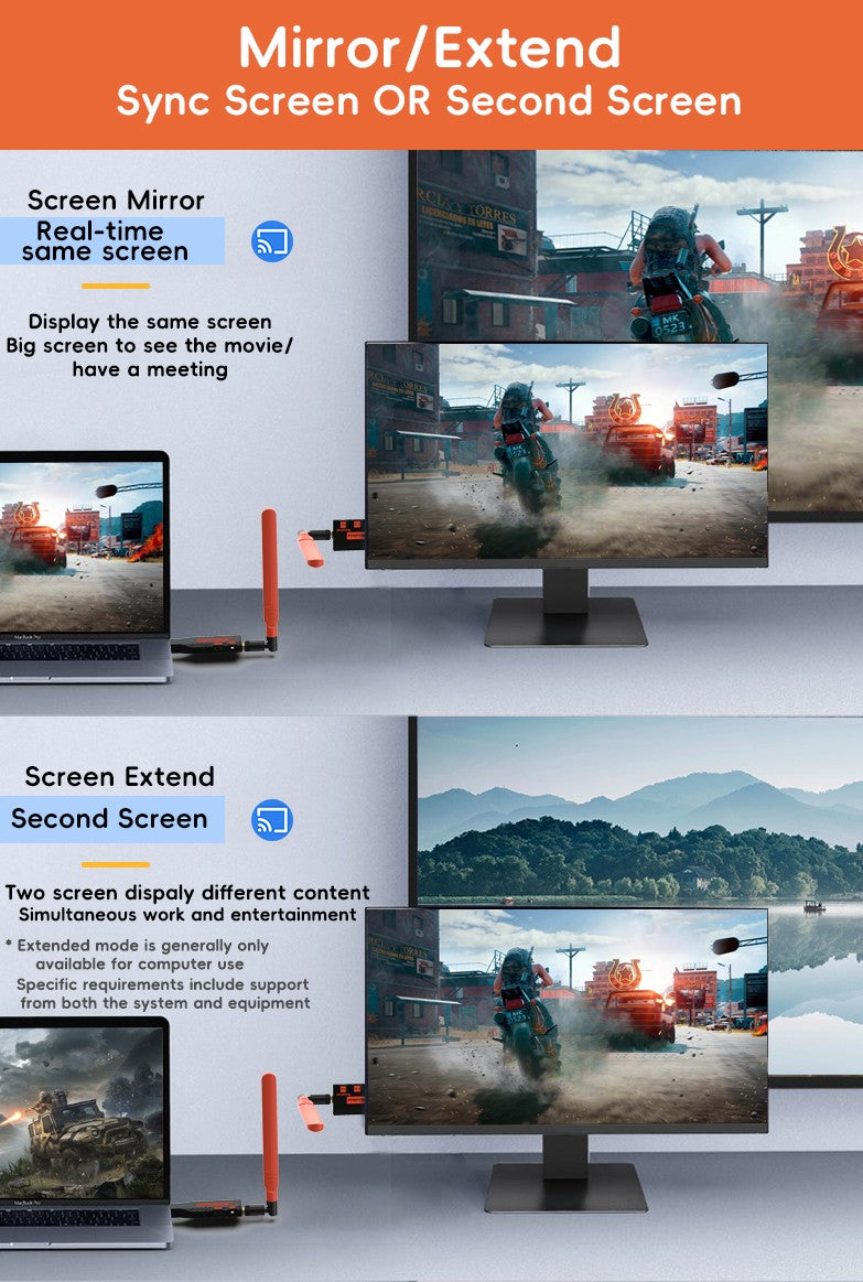 NÖRDIC Trådløs HDMI-forlenger Sender & Mottaker 150m, 1080P@60Hz Full HD, 5G Plug & Play