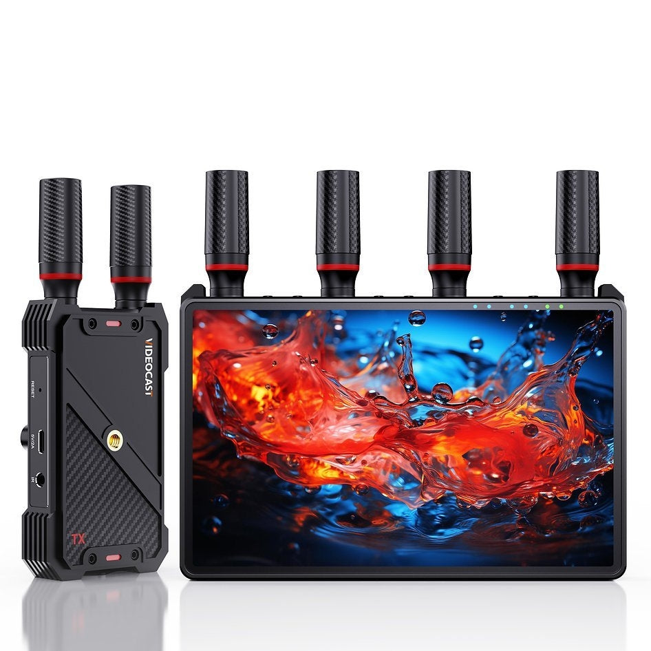NÖRDIC Trådløs Bærbar 7" skjerm, video sender og mottaker, 2.4G/5.0G, 4k HDMI INPUT / 1080p OUTPUT, 400m