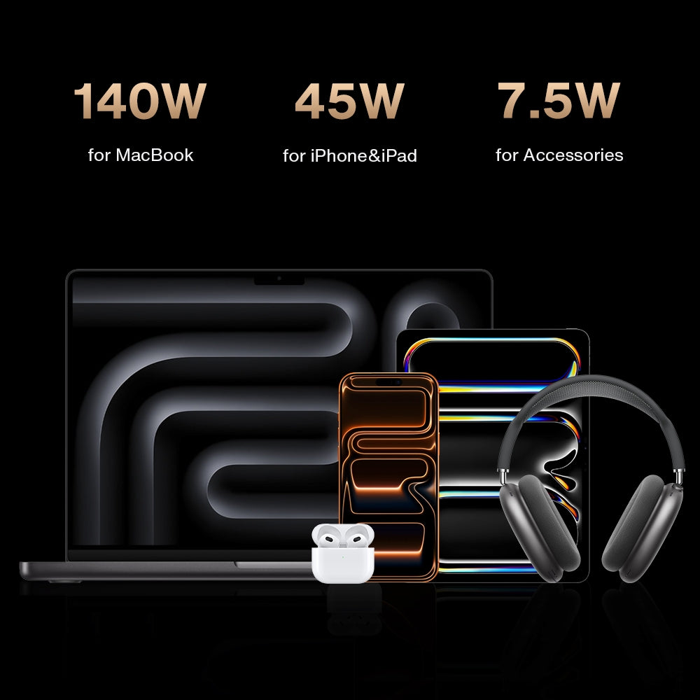 iVANKY 26-i-1 FusionDock Ultra Dual Thunderbolt 5 10GbE MacBook-dokkingstasjon 4x6K/trippel 8K M1-M5 Pro/Max 120Gbps 240W Inkompatibel med Windows