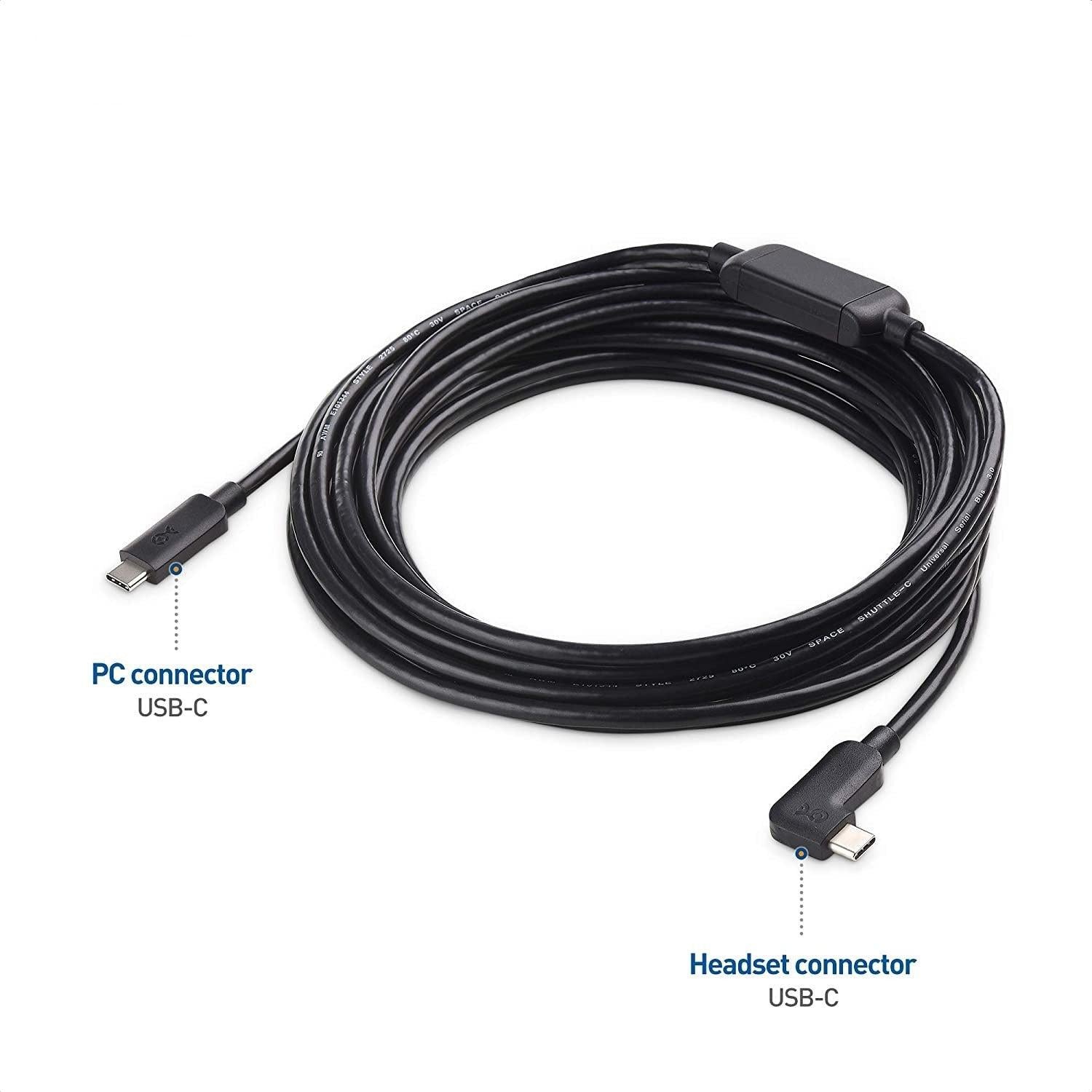 Cable Matters aktiv 7,5 m USB-C til USB-C VR Link-kabel for Oculus Quest 2 USB3.2 Gen1 5 Gbps 3A Super Speed VR Link-kabel