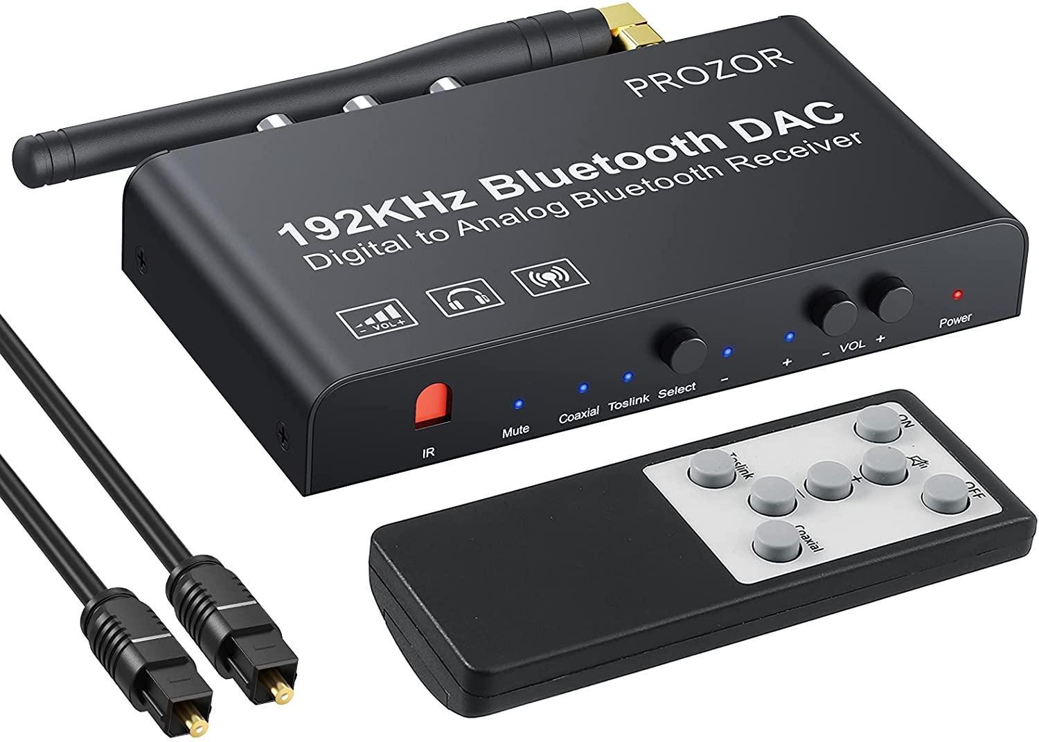 Digital til analog konverter 192KHz Bluetooth DAC Stereo