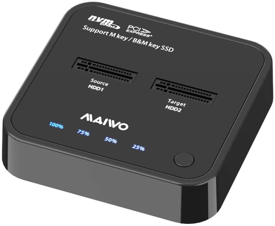 Maiwo K3016P Docking Station for harddisk Kloning av NVME SSD 1: 1 10Gbps M-Key og B + M-tast