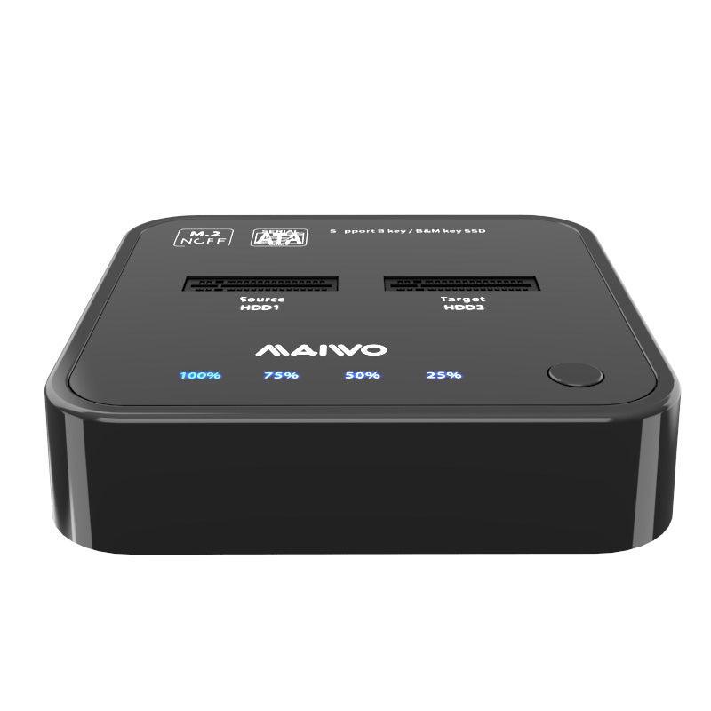 Maiwo K3016S Docking Station for harddisk Kloning av M.2 SAT SSD 5Gbps 1: 1 B & M-nøkkel