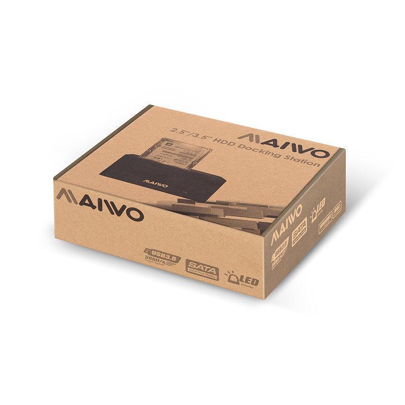 Maiwo K308C USB C 3.1 Gen2 10Gbps Docking Station for 1 2.5 3,5 SATA HDD SSD Opptil 14TB med støtte for Uasp, Støtte for Sataiii 6Gbps