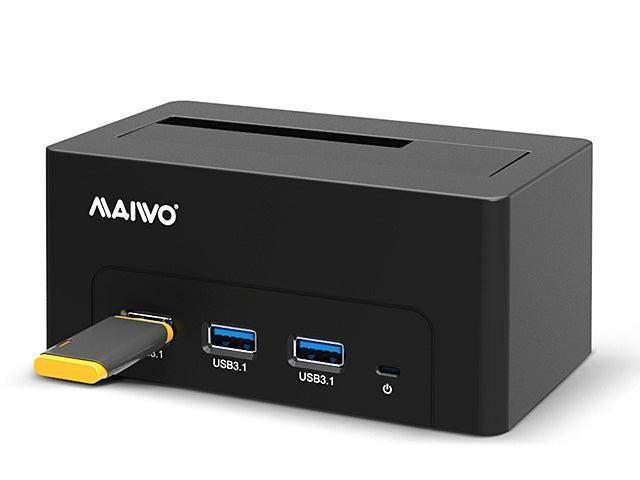 Maiwo K308H USB 3.1 Gen1 5Gbps Docking Station for 1 2.5-3.5 SATA HDD SSD Opptil 14TB med støtte for UASP 3xUSB3.1 HUBB