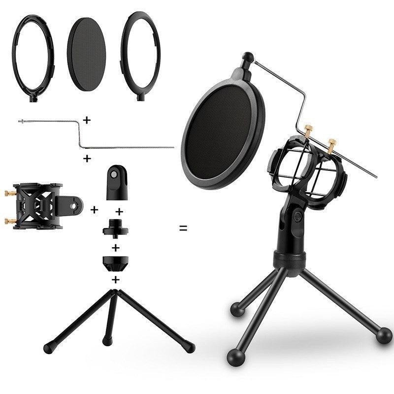 Mikrofon Tabell Tabell Modell med Pop Filter og Stativ