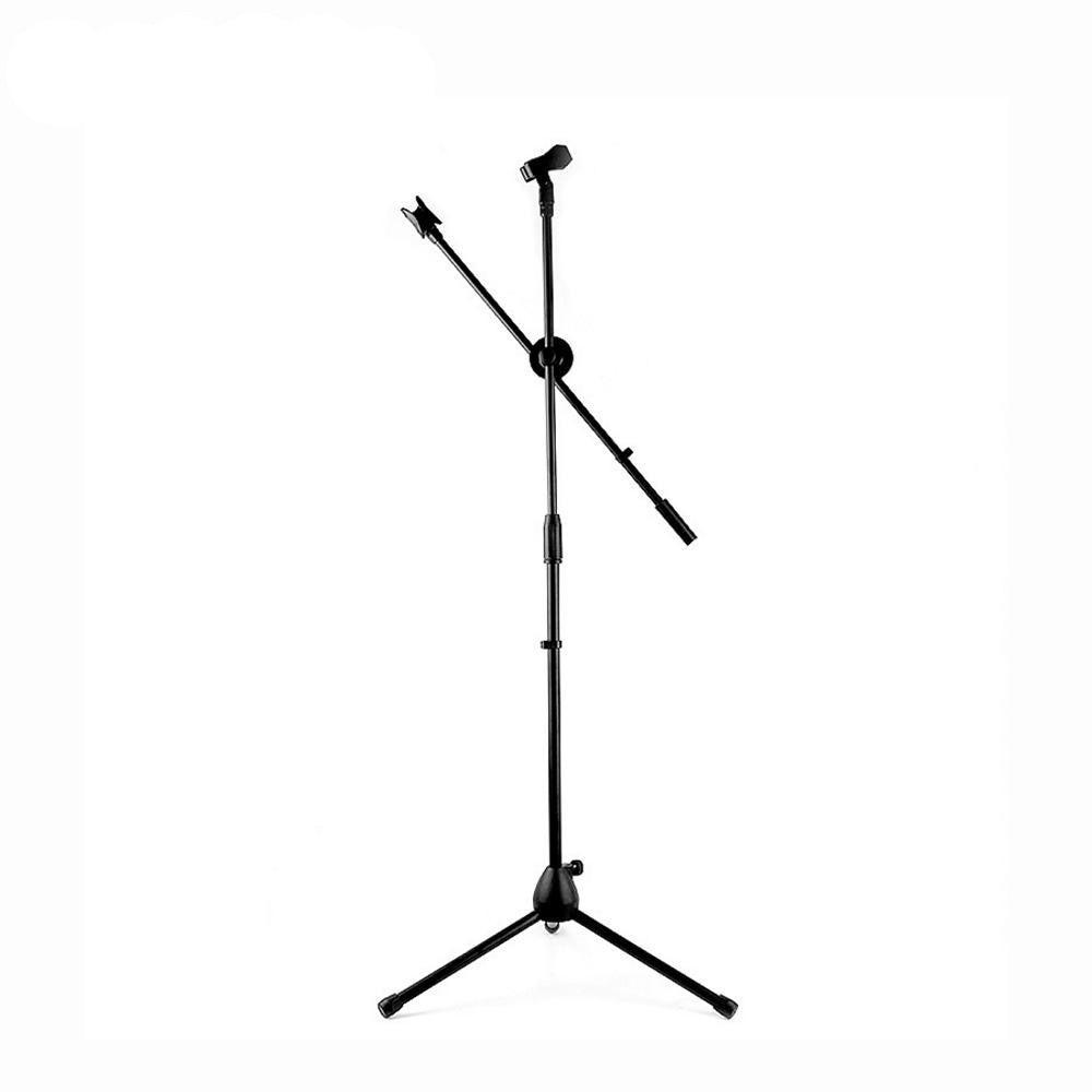 Mikrofonoppføring med roterbar bommen Folding ben justerbar høyde 70-145cm