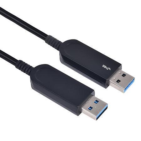 NÖRDIC 10m Active AoC 10Gbps Fiber Cable USB 3.1 A til USB3.1 A 4K 60hz 21,6Gbps HDCP/EDID/CEC/3D