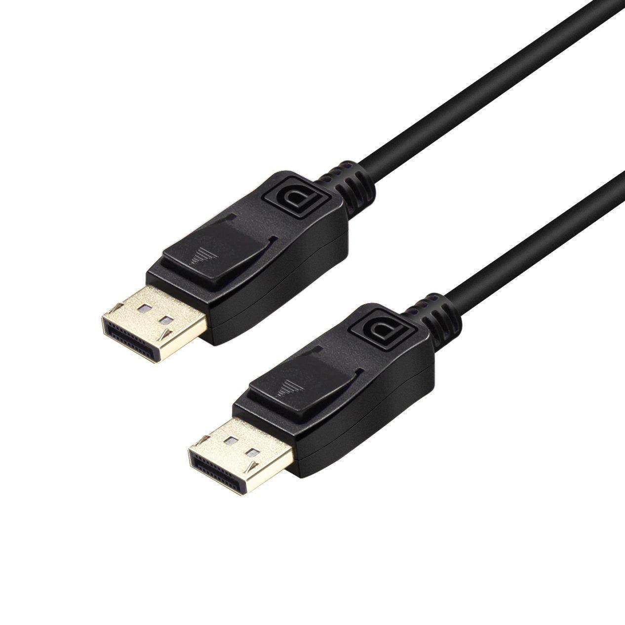 NÖRDIC 50cm DisplayPort til DisplayPort Cable Ver 1.4 UHD 8K i 60Hz 32.4gbps 10-bit HDR Double Screen Pure Copper 99.99%