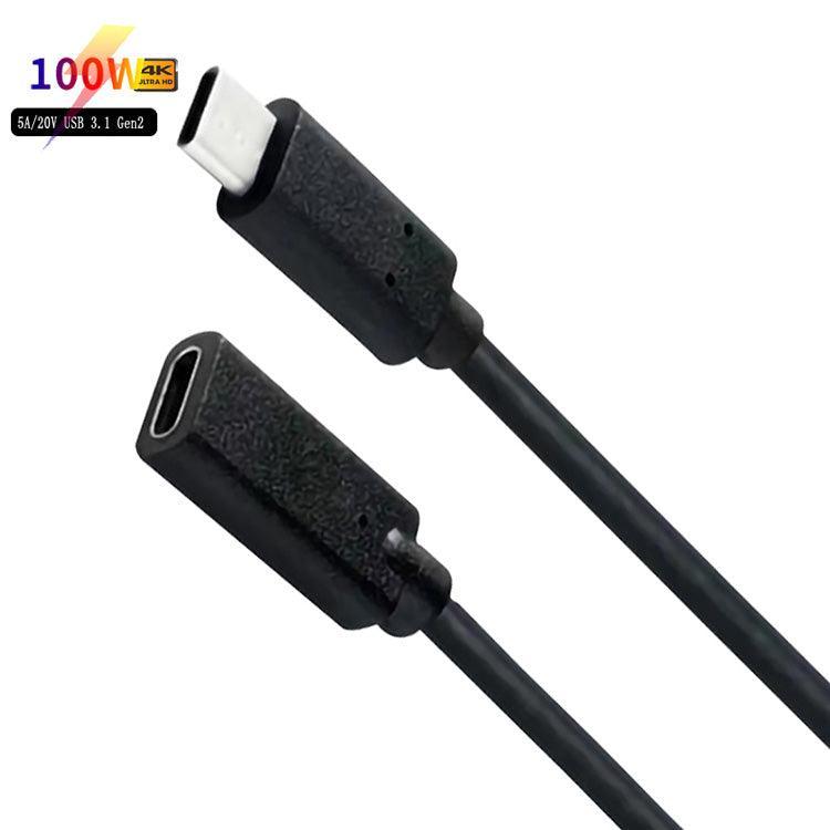NÖRDIC 50cm USB3.2 Gen2 USB-C Forlengelseskabel for 10Gbps 5A 100W Thunderbolt3