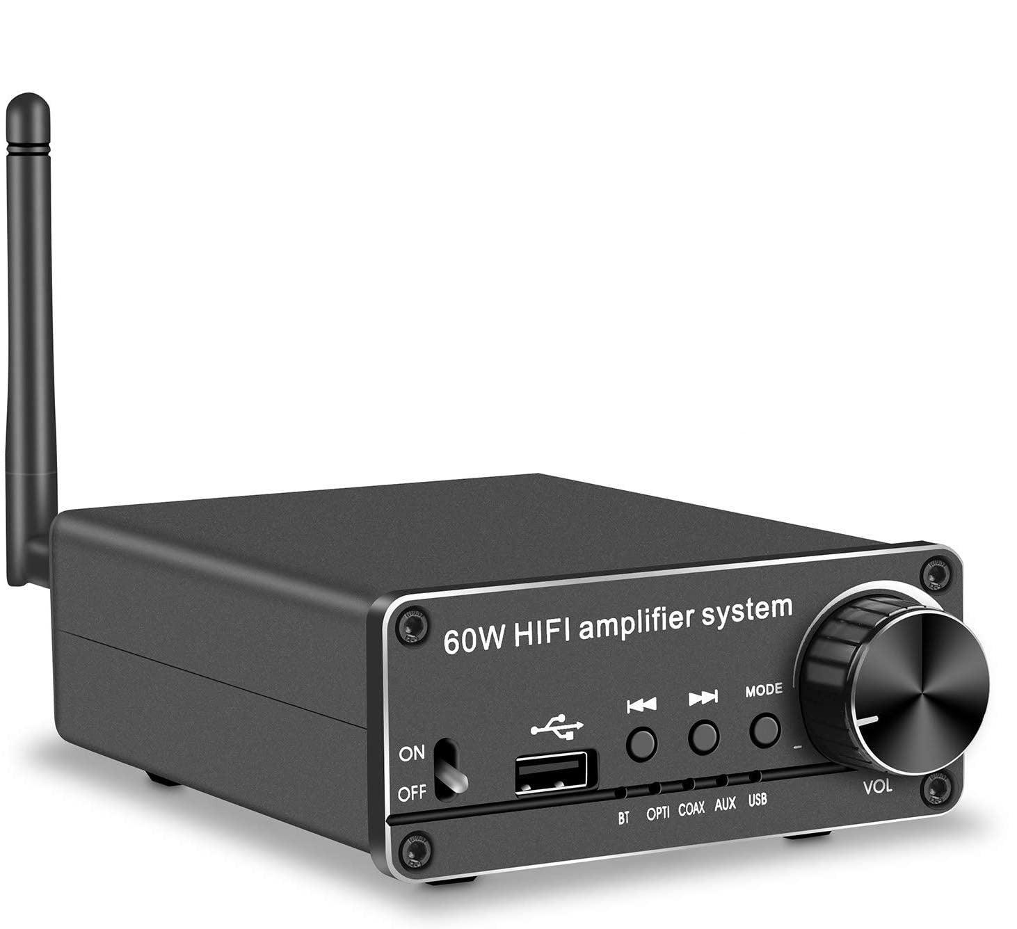 NÖRDIC Bluetooth 5.0 Stereo Audio Forsterker 192kHz DAC Digital til analog konverter 2x30w Forsterker
