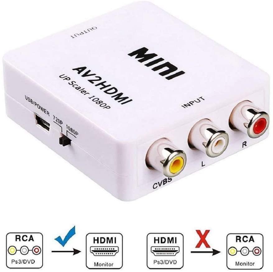 NÖRDIC Composite Video av HDMI-adapteren 3xrca og CVBS Converter 1080p i 60hz Pal og NTSC