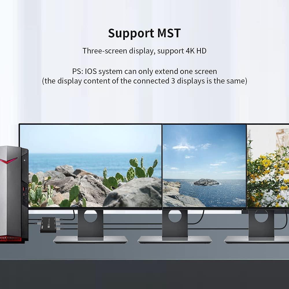 NÖRDIC Displayport splitter 1 til 3 8k30Hz 4K120Hz MST