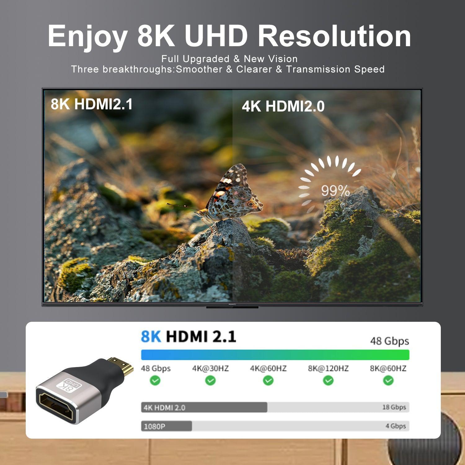 NÖRDIC HDMI 8K Adapter HDMI hunn til Mini HDMI hann