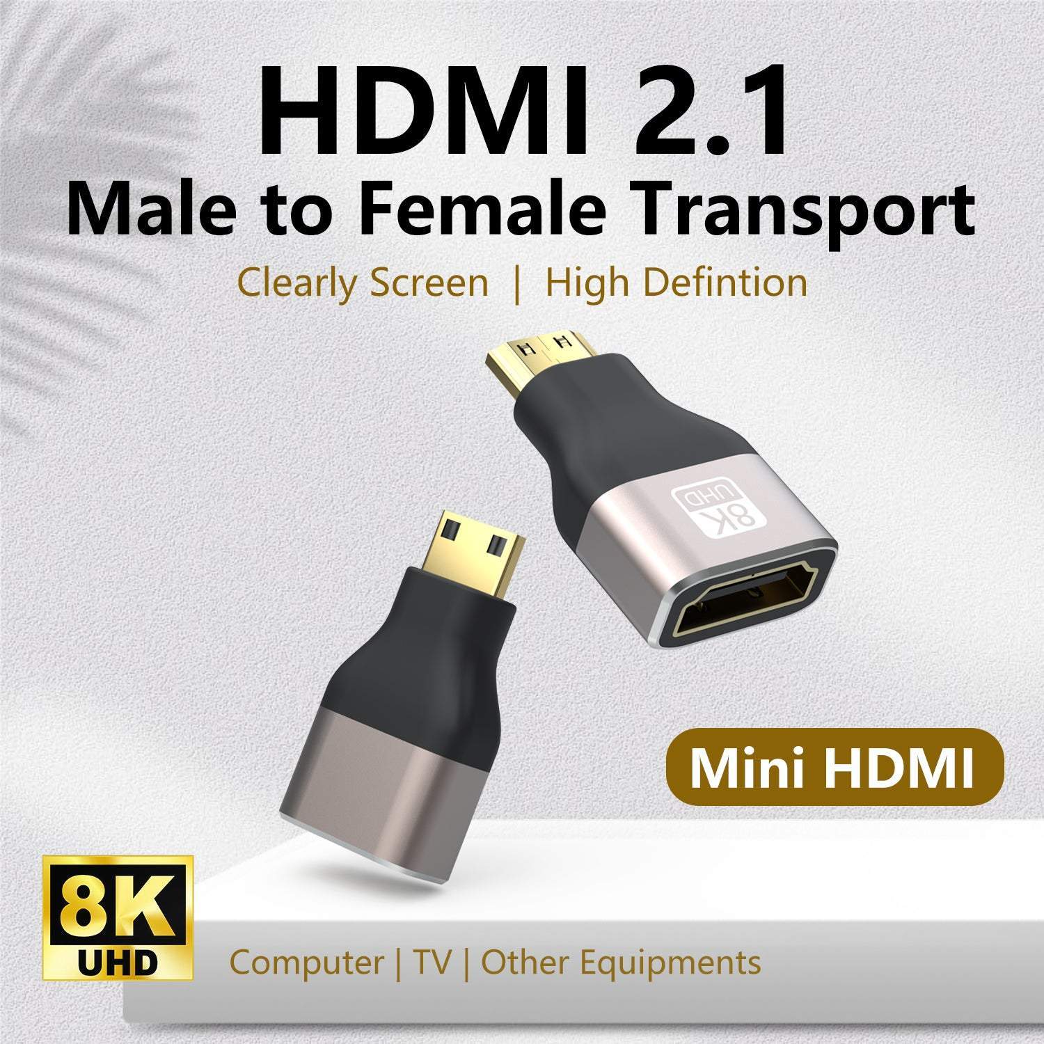 NÖRDIC HDMI 8K Adapter HDMI hunn til Mini HDMI hann