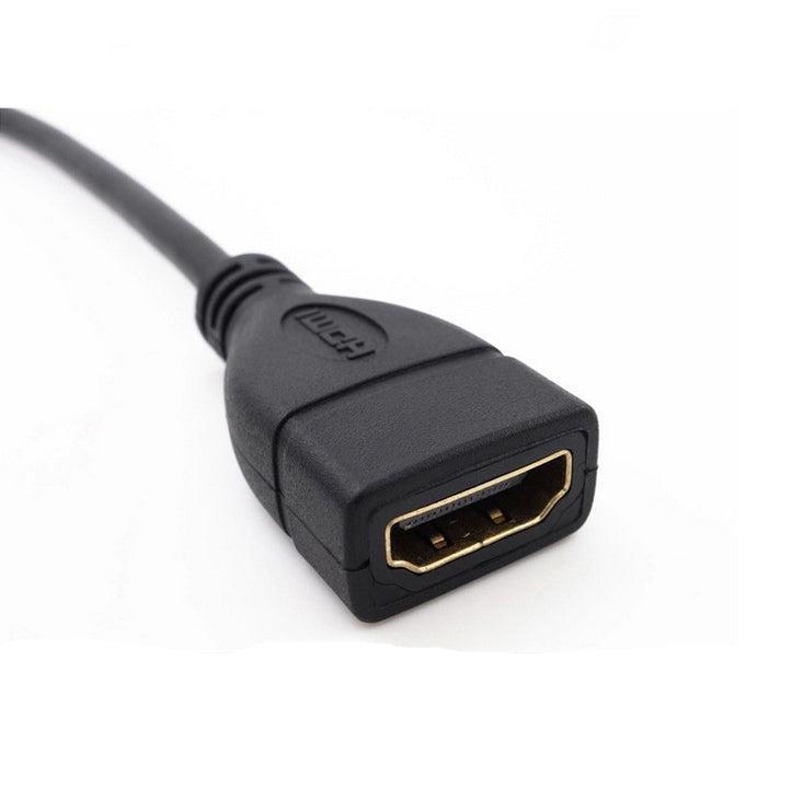 NÖRDIC HDMI Extension Cable 2M Mann til Kvinne Svart 4k 30Hz 10,2 Gbps HDMI 1.4 HDMI Høyhastighet med Ethernet