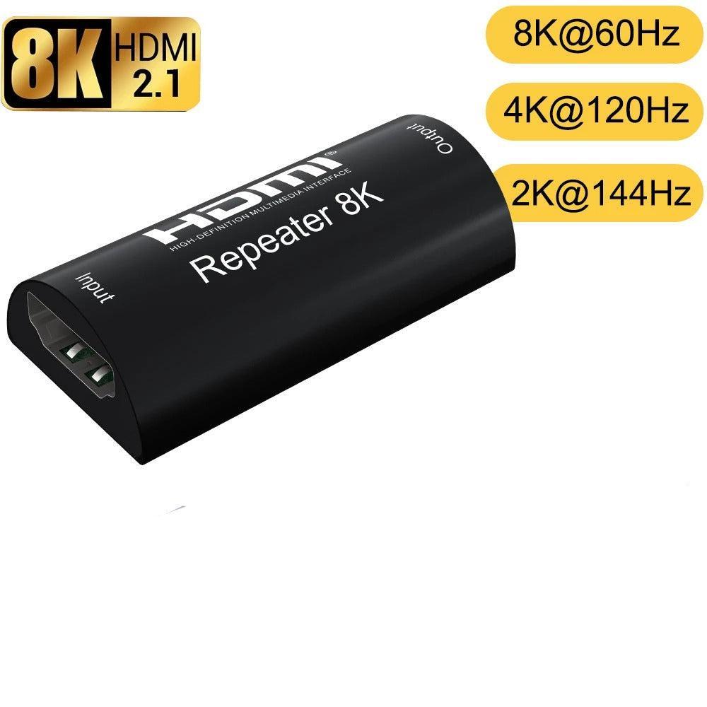 NÖRDIC HDMI extender 8K60Hz signalforsterker opp til 25m HDMI Signal Booster