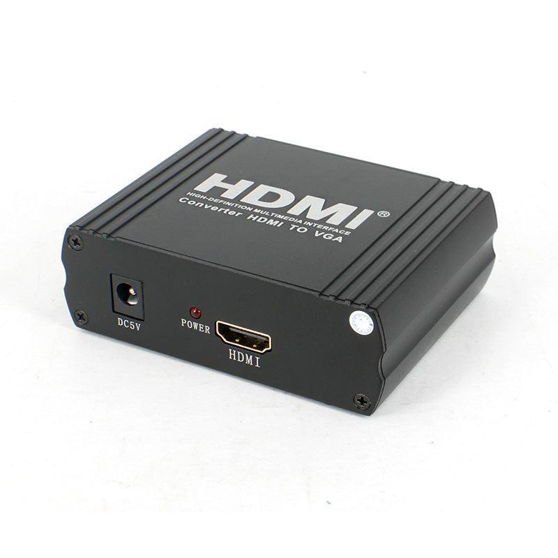 NÖRDIC HDMI til VGA + RL Audio Convertor-støtte til HDMI 1.4b og HDCP1.4 Black Metal