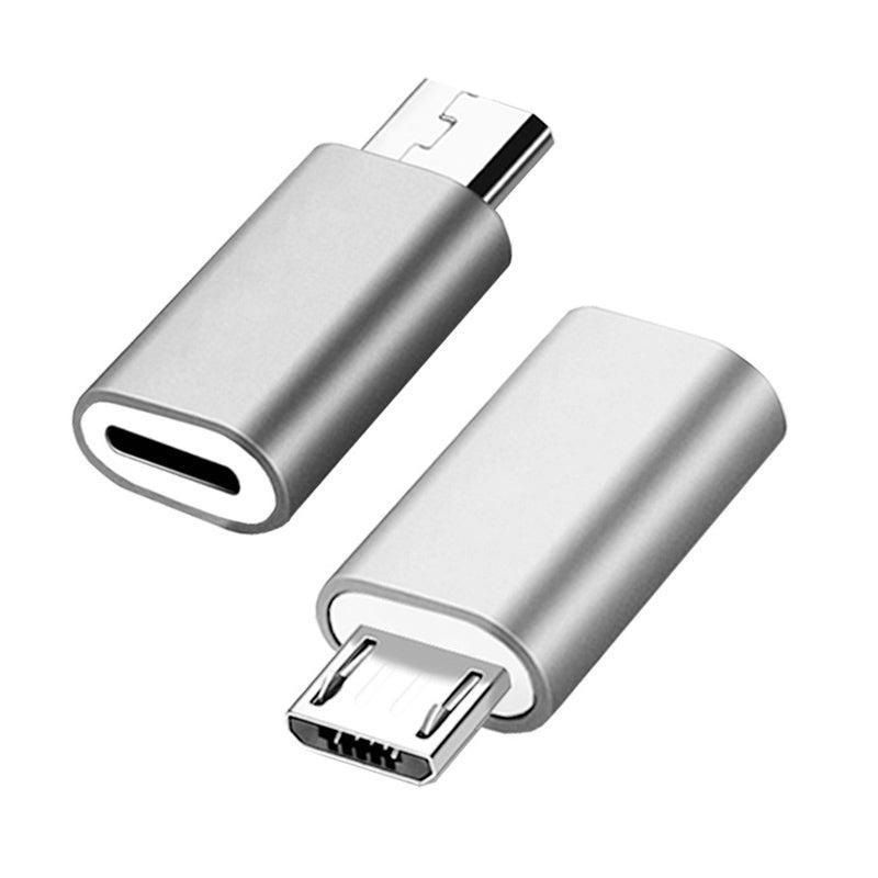 NÖRDIC Lightning til Micro USB Adapter Space Grey Metal