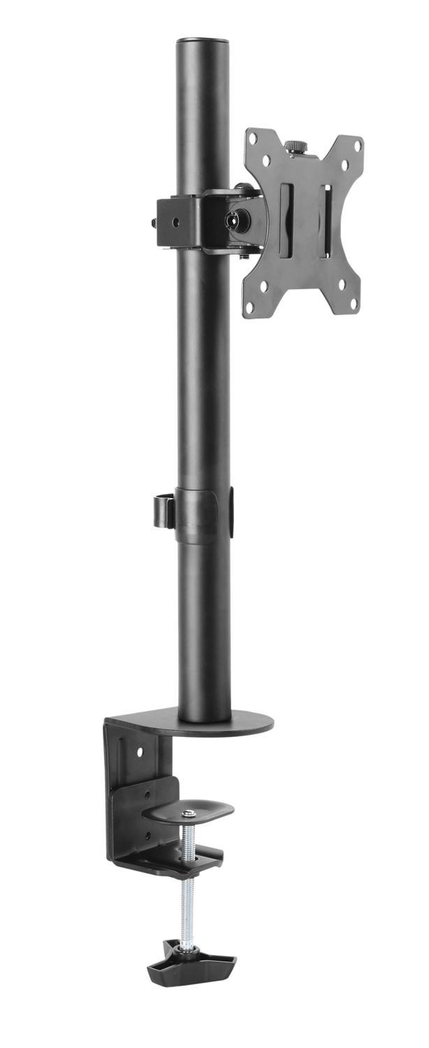 NÖRDIC Monitorarm Table Bracket for 1 Monitor 13-32 med Justerbar høyde Rotatbar og vippbar, Stål, Svart, Skjermbrakett VESA 75 og 100
