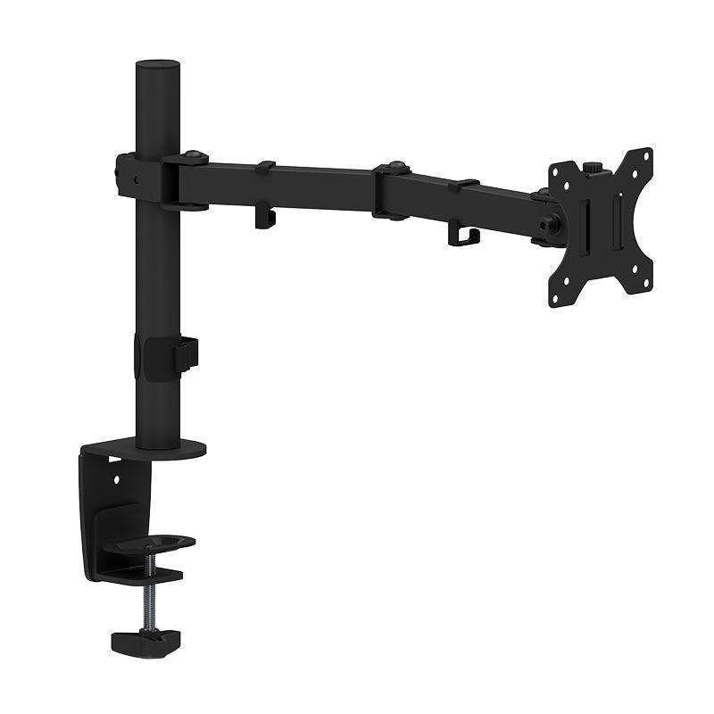 NÖRDIC Monitorarm Table Bracket for 1 Monitor med Justerbar Arm Roterbar og vippbar, Stål, Svart, Skjermbrakett