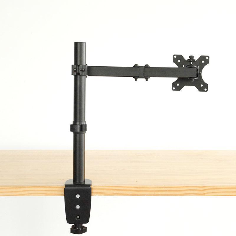 NÖRDIC Monitorarm Table Bracket for 1 Monitor med Justerbar Arm Roterbar og vippbar, Stål, Svart, Skjermbrakett