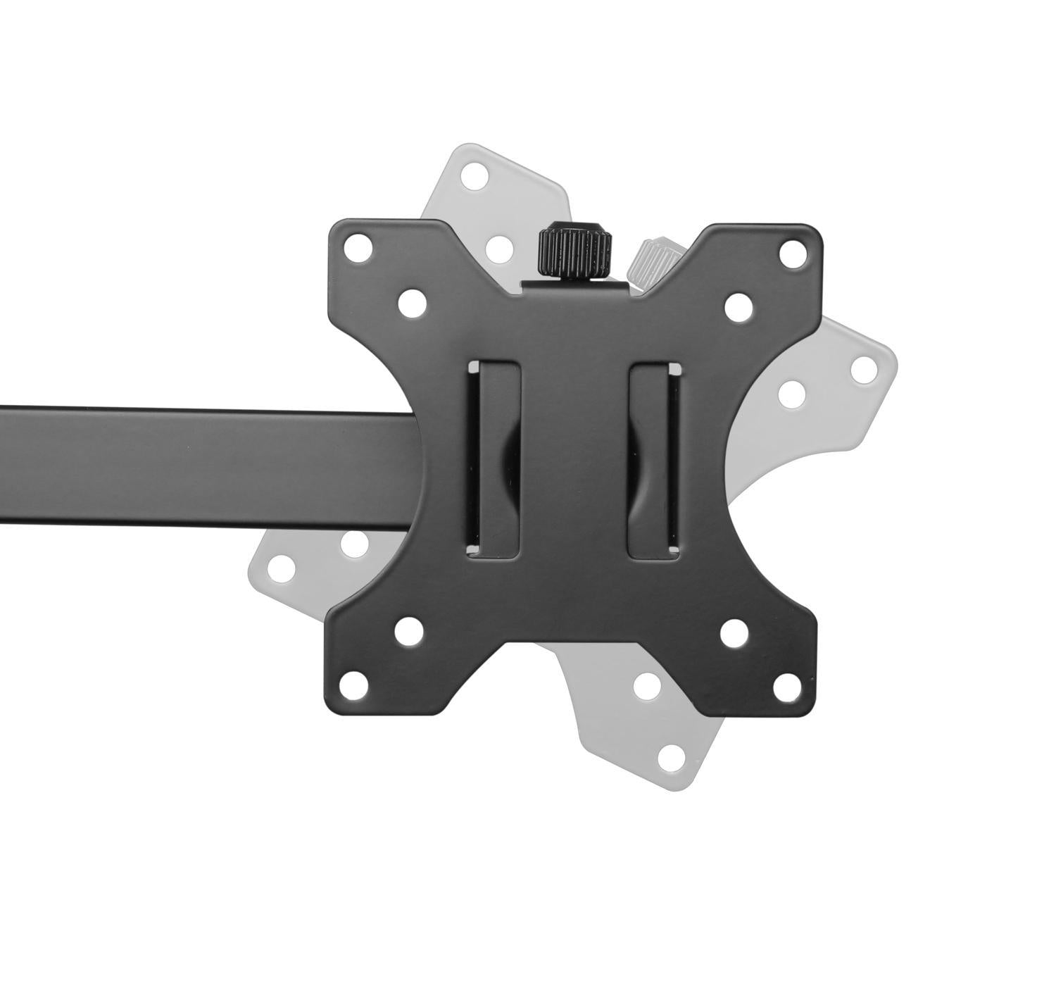 NÖRDIC Monitorarm Table Bracket for tripper skjermer 13-27 tommer i stål, vippbar, roterbar og roterbar, svart, skjermbrakett