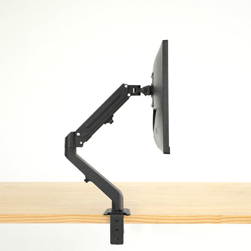 NÖRDIC Monitorarm Table Bracket med gassfjær for 1 skjerm, 17 "-27", aluminium og stål, svart, skjermbrakett