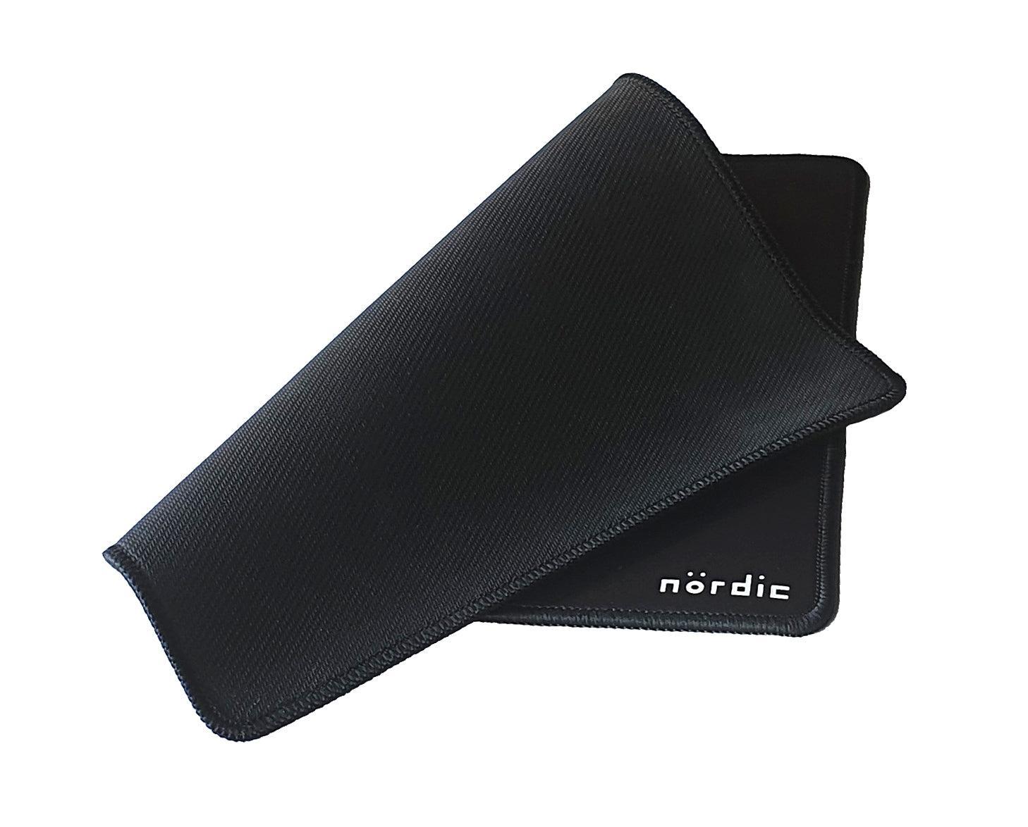 NÖRDIC MousePad, 320x270x3mm, glidefritt naturgummi, elastan Top, sydd kanter, svart
