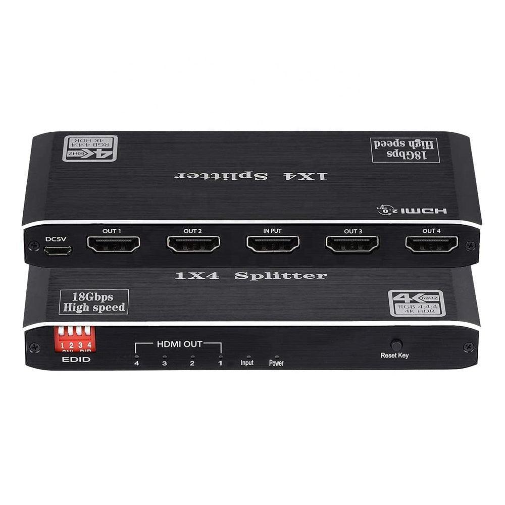 NÖRDIC Splitter 1 til 4 HDMI 2.0 4K60Hz Ultra HD 3D HDR 18Gbps HDCP 2.2