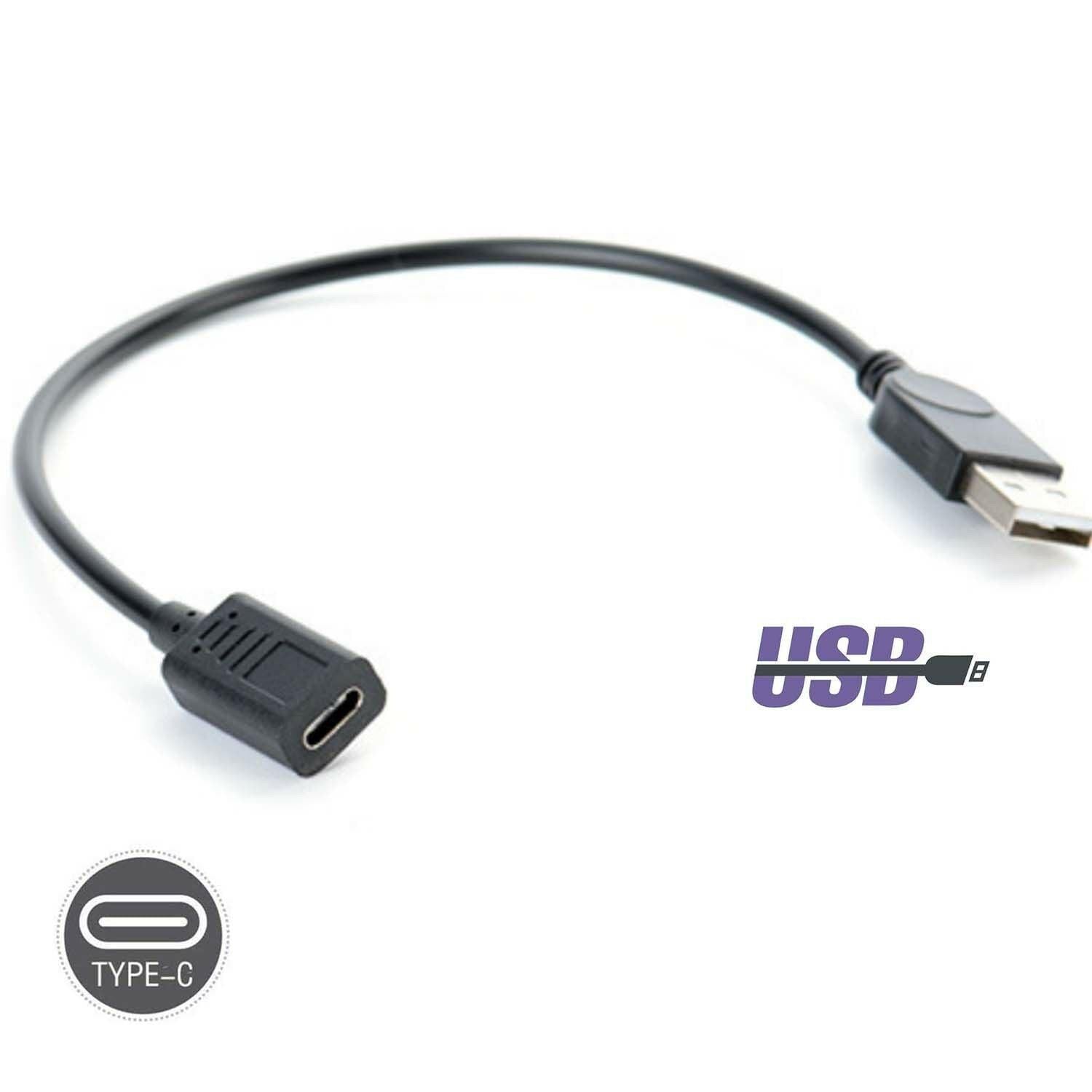 NÖRDIC USB 3.0 Mann til USB C Female Adapter 15cm 5Gbps Dataoverføringshastighet