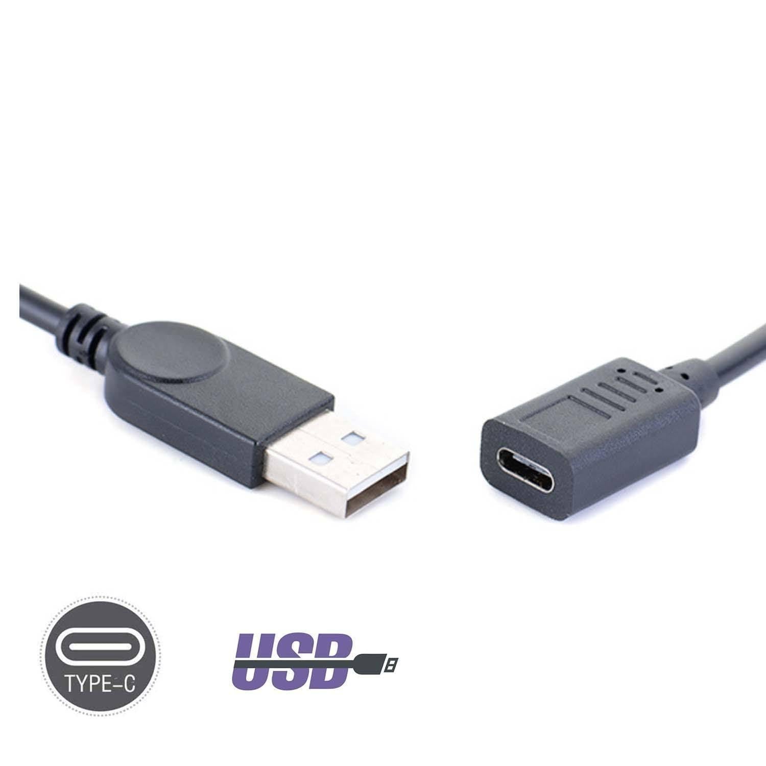 NÖRDIC USB 3.0 Mann til USB C Female Adapter 15cm 5Gbps Dataoverføringshastighet