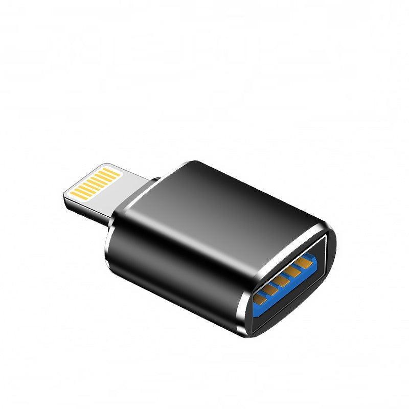NÖRDIC USB3.0 OTG til Lightning Adapter (ikke MFI) Svart støtte for iOS Connect USB-enheter til iPhone og iPad