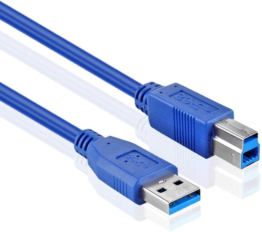 NÖRDIC USB 3.1 Kabel USB A til USB B 1M Blå USB-skriverkabel