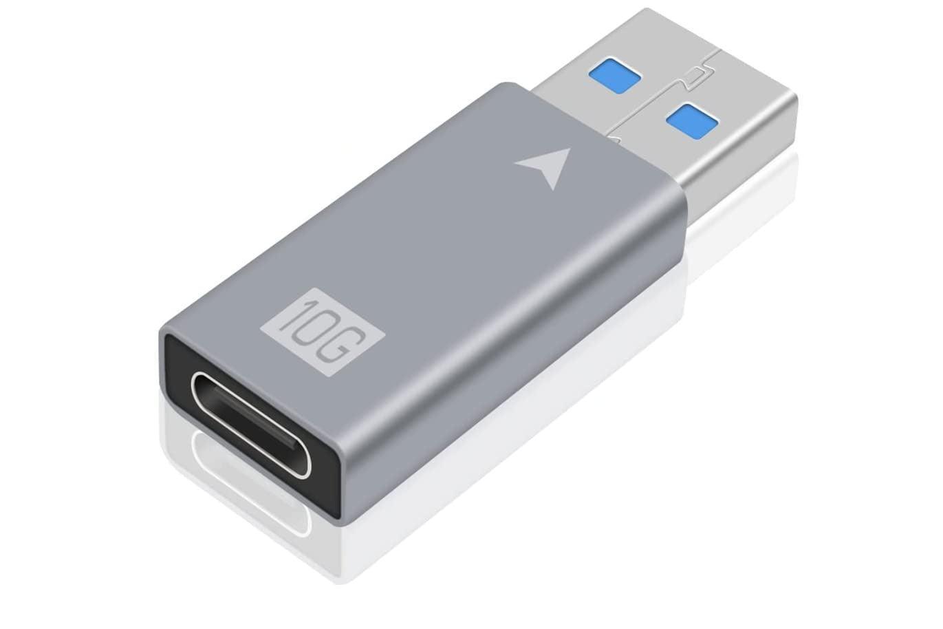 NÖRDIC USB3.2 Gen2 USB-C til USB-A-adapter 10Gbps metall