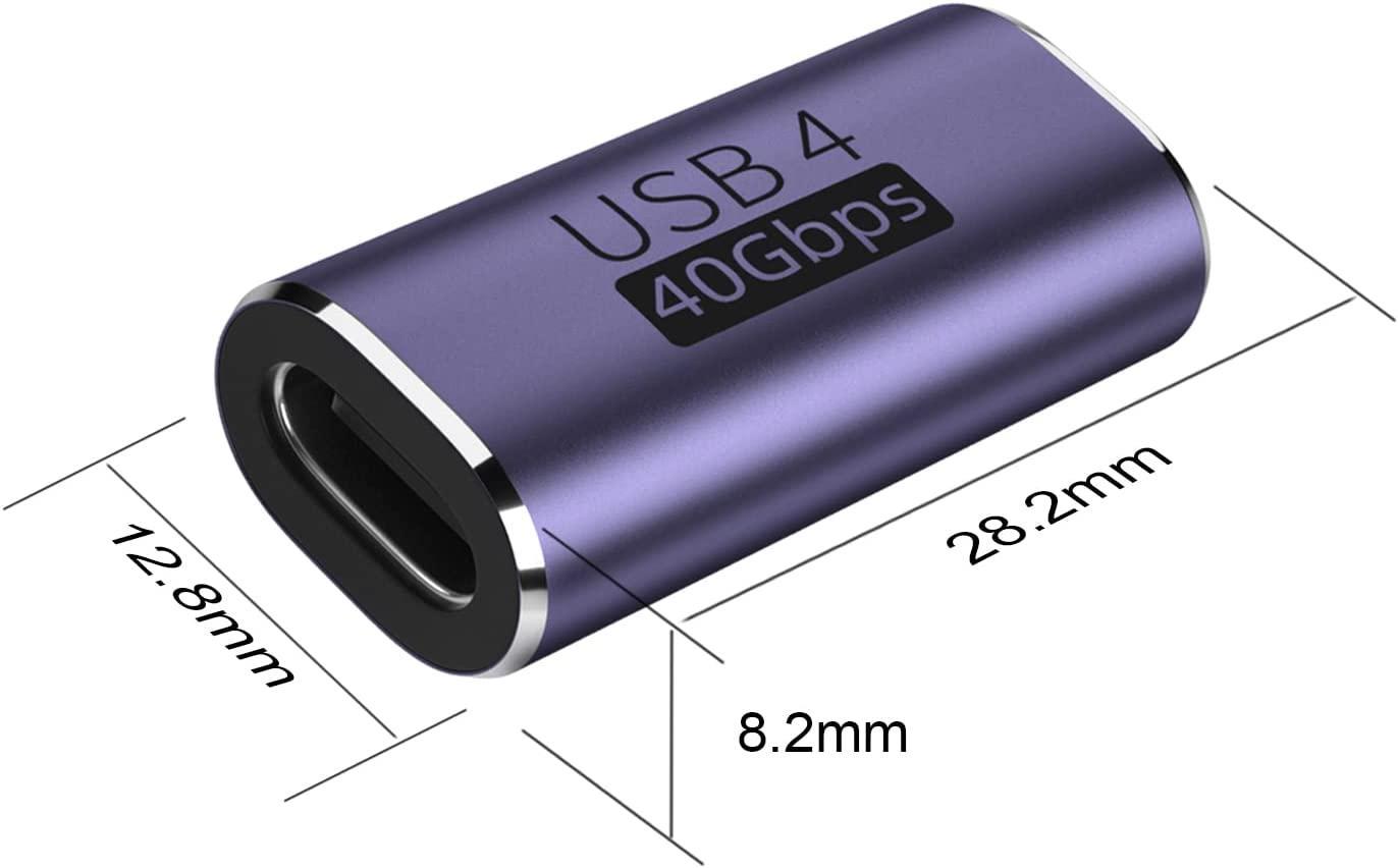 NÖRDIC USB4 forlengelsesadapter hunn til hunn 40G 8K60Hz PD100W