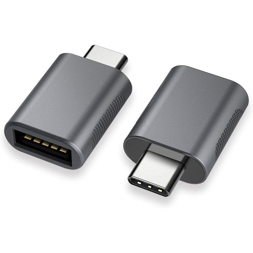 NÖRDIC USB-A 3.1 OTG hunn- til USB C-hannadapter datasynkronisere og lade Aluminium Space Grey