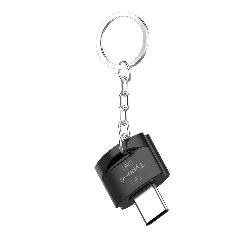 NÖRDIC USB-A 3.1 OTG hunn- til USB C-hannadapter 5 Gbps Aluminiumgrå synkronisering og lading OTG USB-C-adapter